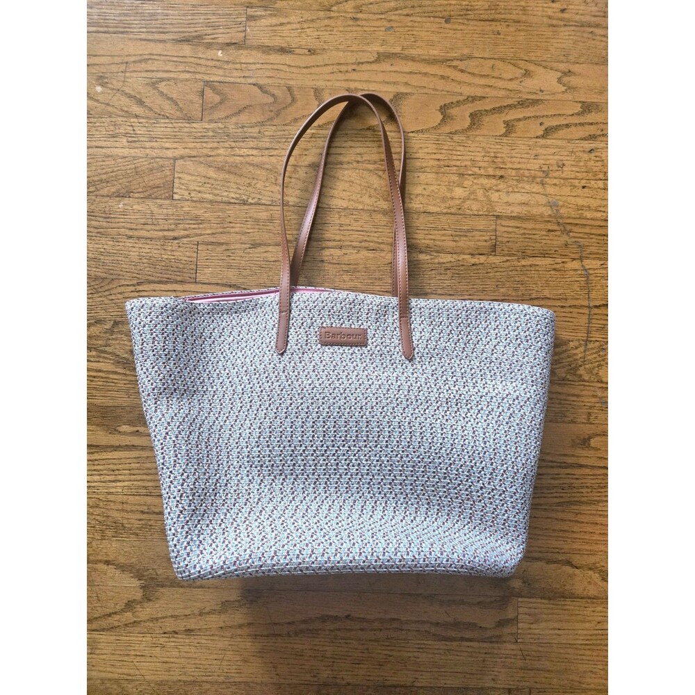 Barbour Color Twist Woven Tote Shoulder Bag